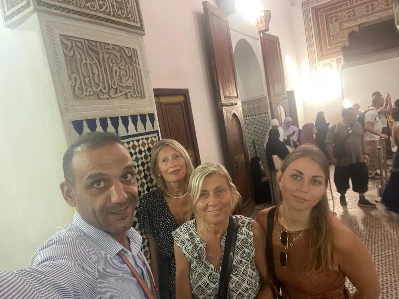 Youssef guiding visitors through a Moroccan medina